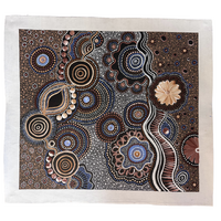 Maree Bradbury Aboriginal Art UNStretched Belgian Linen Canvas (55cm x 49cm) - Back to Country