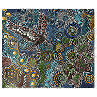 Maree Bradbury Aboriginal Art UNStretched Belgian Linen Canvas (55cm x 49cm) - Maliyan