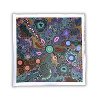 Maree Bradbury Aboriginal Art UNStretched Belgian Linen Canvas (83cm x 83cm) - A Journey Through Country