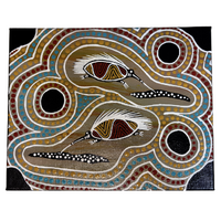 Original Aboriginal Art Painting Stretched Canvas (25cm x 20cm ) - Porcupine