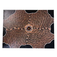 Original Aboriginal Art Painting Stretched Canvas (30cm x 40cm ) - Connecting and Meeting on Country