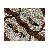 Murray Cod - Handpainted Timber Canvas [25cm x 20cm] - Dreamtime Kullilla-Art