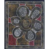 Raintree Aboriginal Art UNStretched Canvas [50cm x 41cm] - Thorny Lizard Dreaming