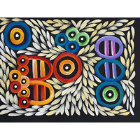 Raintree Aboriginal Art UNStretched Canvas [53cm x 38cm) - My Country-Atnangkerre (Multi)