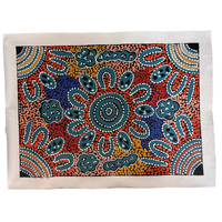Raintree Aboriginal Art UNStretched Canvas (60cm x 45cm) -  Women Collecting Bush Tucker