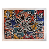 Raintree Aboriginal Art UNStretched Canvas (60cm x 45cm) - Women Collecting Bush Tucker