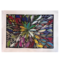 Raintree Aboriginal Art UNStretched Canvas [60cm x 45cm] - Bush Medicine Leaves (Multi)