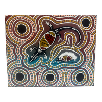 Original Aboriginal Art Painting Stretched Canvas (25cm x 20cm ) - The Ground Dwellers