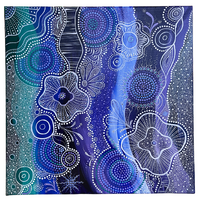 Maree Bradbury Aboriginal Art Stretched Canvas (45cm x 45cm) - Morning on Gomeri Country