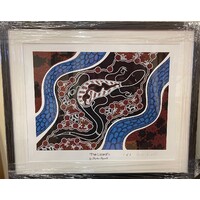 Stephen Hogarth Aboriginal Art Framed Limited Edition Print - The Lizard (No 2 of 5)