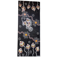 Stephen Hogarth Aboriginal Art Stretched Canvas (41cm x 110cm) - Barra