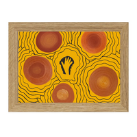 Framed Aboriginal Art PRINT (13cm x 18cm) - Campsite Connections