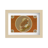 Framed Aboriginal Art PRINT (13cm x 18cm) - Kookaburra