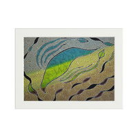 Framed Aboriginal Art PRINT (13cm x 18cm) - Leaf Dreaming