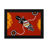Framed Aboriginal Art PRINT (13cm x 18cm) - Gaya-dari the Platypus