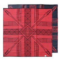 Aboriginal Recycled Mat - Large (3m x 3m) - Tutuni (Red/Black)