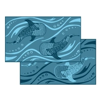 Whale Shark {Blues] (2.4m x 3m) Recycled Mat
