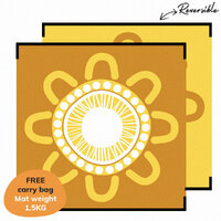 Aboriginal Recycled Mat - Med/Square [1.8m x 1.8m] - Come Celebrate (Earth)