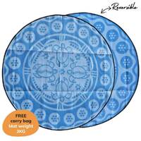 Aboriginal Recycled Mat - 2.7m Round - Turtle Season