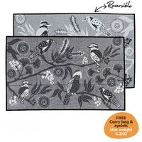 Bird Song  (Black/Grey) - (2.4m x 4m) - Recycled Mat