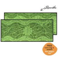 Aboriginal Recycled Mat - (2.4m x 6m) -  Growth (Green)