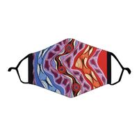 Tobwabba Aboriginal Art Custom Reusable Antibacterial Polyester Cotton Face Mask - Oyster Spirits 
