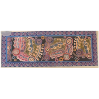Umoona Aboriginal Art Modal Scarf (180cm x 70cm) - Rocks &amp; Waterholes