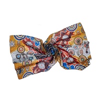 Lee-Anne Hall Aboriginal Art Giftboxed 100% Silk Scarf (60cm X 140cm) [SS703]