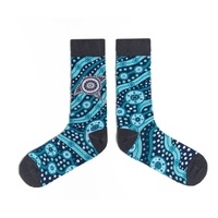 Spencer Flynn MEN&#39;S Aboriginal Art Socks - Coastal Currents