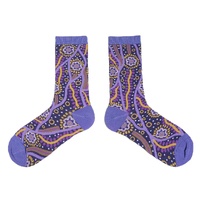Spencer Flynn WOMEN&#39;S Aboriginal Art Socks - Dreamtime Stars