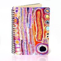 Better World Aboriginal Art A5 Spiral Notebook(150 pge) - Two Dogs Dreaming