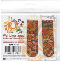 Warlukurlangu Aboriginal Art Magnetic Bookmark Set (2) - Emu Dreaming