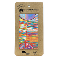 Better World Aboriginal Art Cardboard Magnetic Bookmark -Snake Vine Dreaming