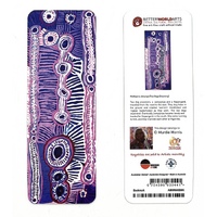 Better World Aboriginal Art Paper Bookmark - Malikijarra Jukurrpa  (Two Dogs Dreaming)