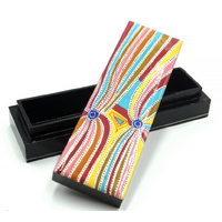 Lacquered Aboriginal Art Pencil Box - Dogwood Tree Dreaming