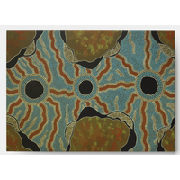 The Cooper Basin (Set 5) - Aboriginal Art designed Linen Envelope (185mm x 135mm)