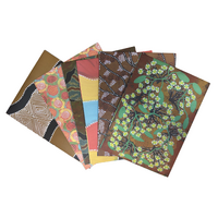 Aboriginal Art designed Linen Envelope (185mm x 135mm) - Set 6 Mixed Designs