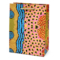 Aboriginal Art Handmade Paper Giftbag (Small) - Travelling Through Country