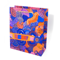 Aboriginal design Handmade Paper Giftbag (Medium) - Mulga Country