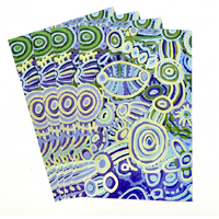 Aboriginal design Folded (Single Sheet) Wrapping Paper - Ngarrindjeri Country 