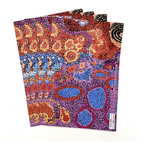 Aboriginal design Folded Wrapping Paper Single Sheet (Gloss Finish) - Seven Sisters