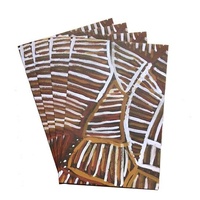 Aboriginal design Folded (Single Sheet) Wrapping Paper - Rainbow Serpent