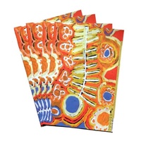 Aboriginal design Folded (Single Sheet) Wrapping Paper - Two Dogs Dreaming