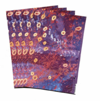 Aboriginal design Folded (Single Sheet) Wrapping Paper - Possum Dreaming (PINK)