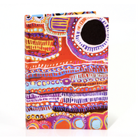 Two Dogs Dreaming - Aboriginal Art Hardcover Notebook [125mm x 185mm] [185 Ruled Pages]