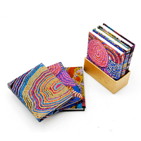 Handmade Aboriginal Art Paper Set (3) Mini Blank Journals - Set # 3