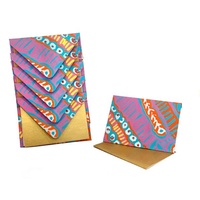 Handmade Paper Aboriginal Art Giftcard &amp; Envelope (Set 5) - Two Dogs Dreaming