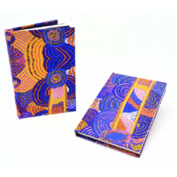 Handmade Aboriginal Art Paper RULED/LINED Notebook - Mulga Country
