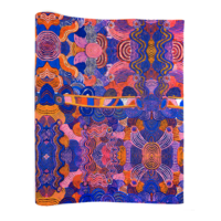 Aboriginal design Handmade Gift Wrapping Paper (1m Roll) - Mulga Country 