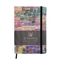 Utopia Aboriginal Art PU Leather A5 Ruled Journal - Desert Yam (Multi)